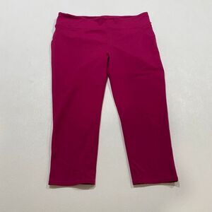 Fabletics Magenta Cropped Leggings Capri Activewear Size XL